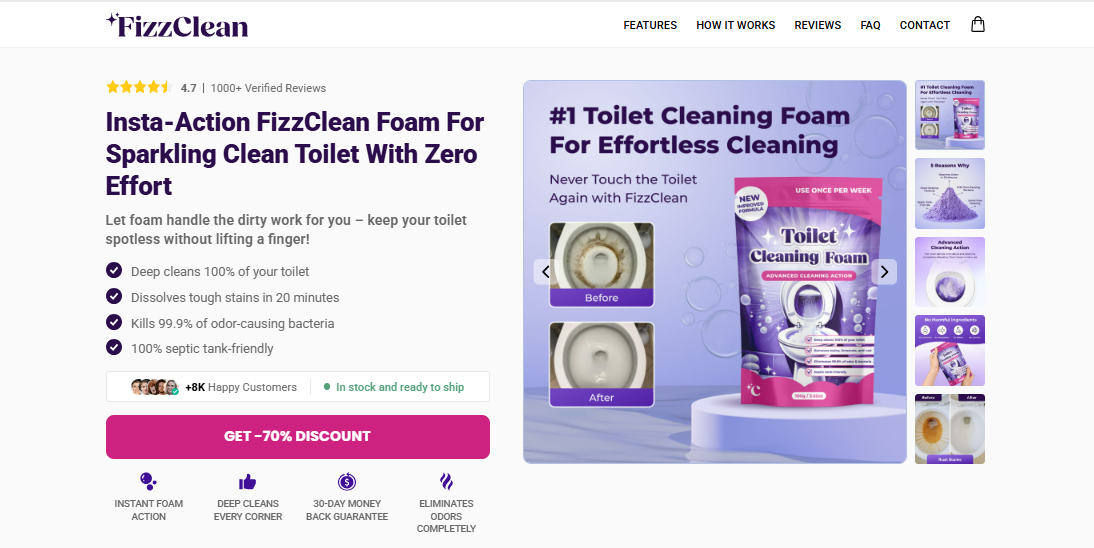 FizzClean Toilet Cleaning Foam Germany